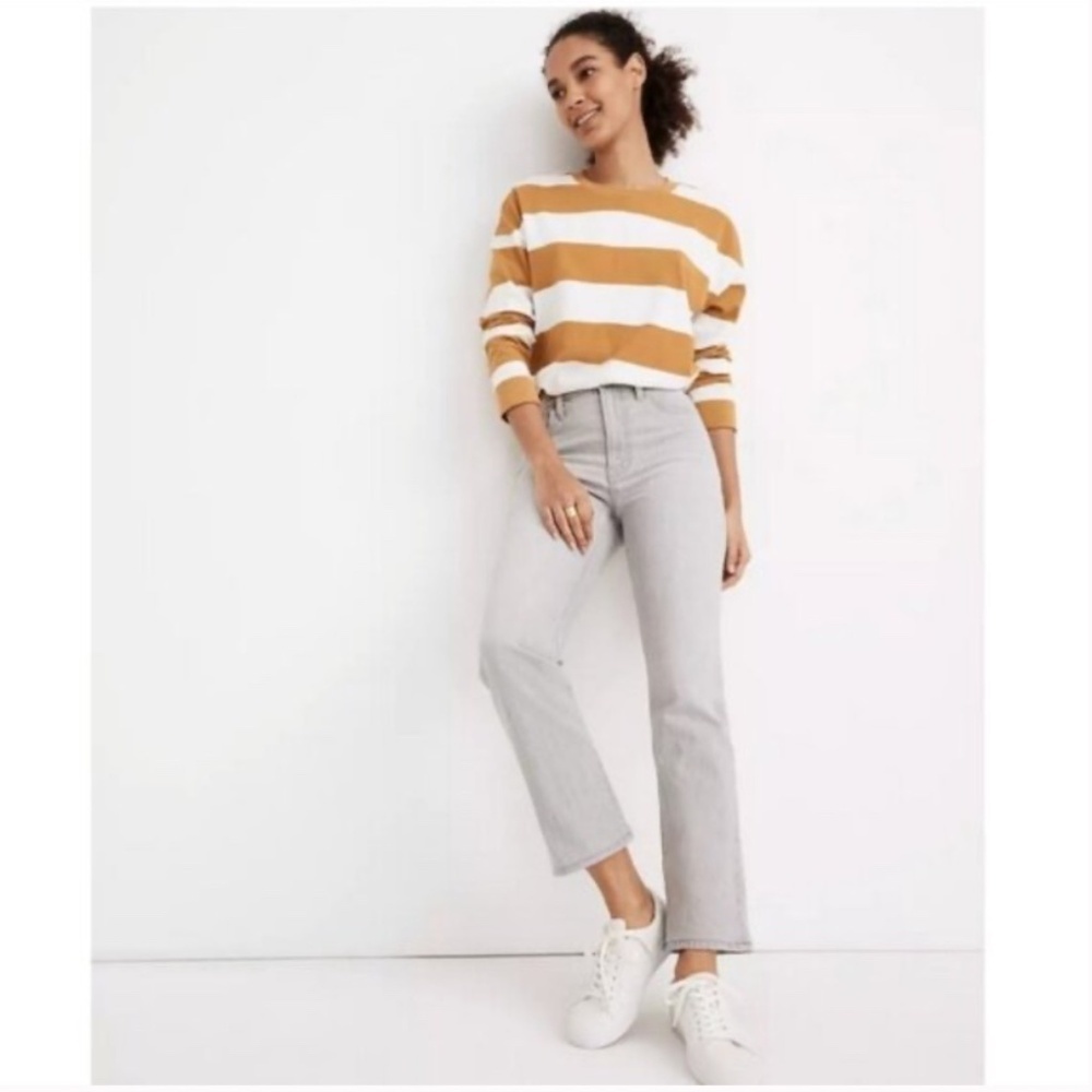 Madewell Women's Slim Demi Boot Jeans Light Gray Crop Size 30